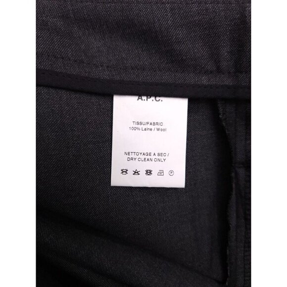A.P.C. 38 Size US M Wool Dress Pants Straight Leg Gray - Picture 7 of 7